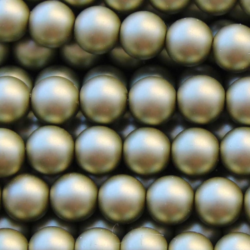 Perle di maiorca tonde 6 mm verdi opacizzato A++ filo 40 cm Perle di maiorca tonde 6 mm verdi opacizzato A++ filo 40 cm