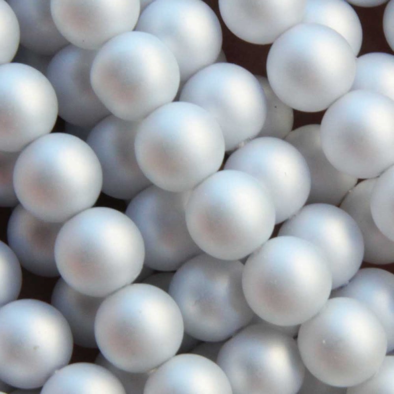 Perle di maiorca tonde 6 mm grigio chiaro opacizzato A++ filo 40 cm Perle di maiorca tonde 6 mm grigio chiaro opacizzato A++ filo 40 cm