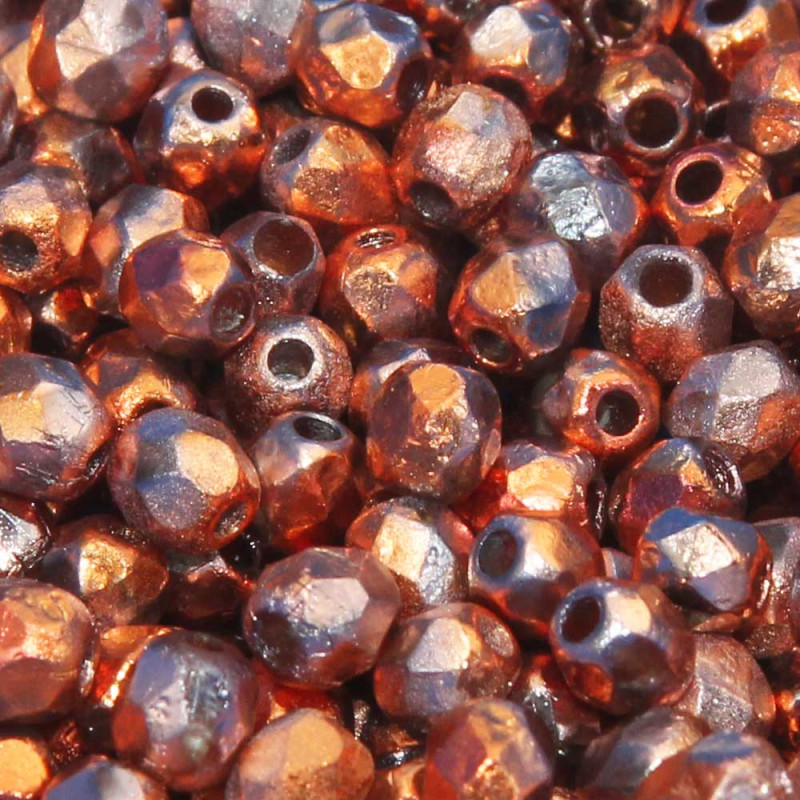 Perline Ceche Cristallo lucidate a fuoco 4 mm sunset full 40 pz (27183) - pietreeminuterie.com
