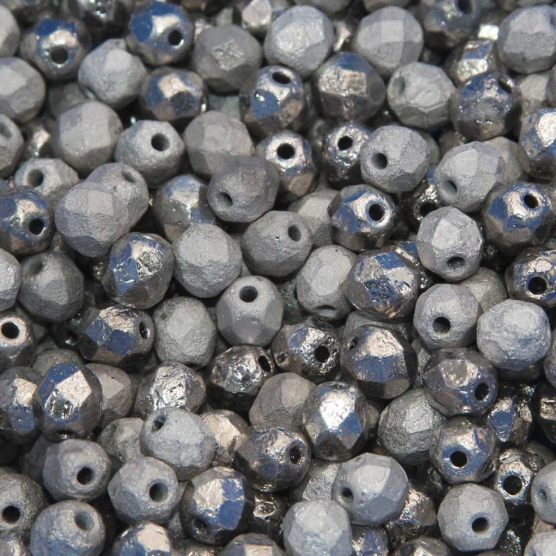 Perline Ceche Cristallo lucidate a fuoco full argentic 6 mm 30 pz (27580) - pietreeminuterie.com