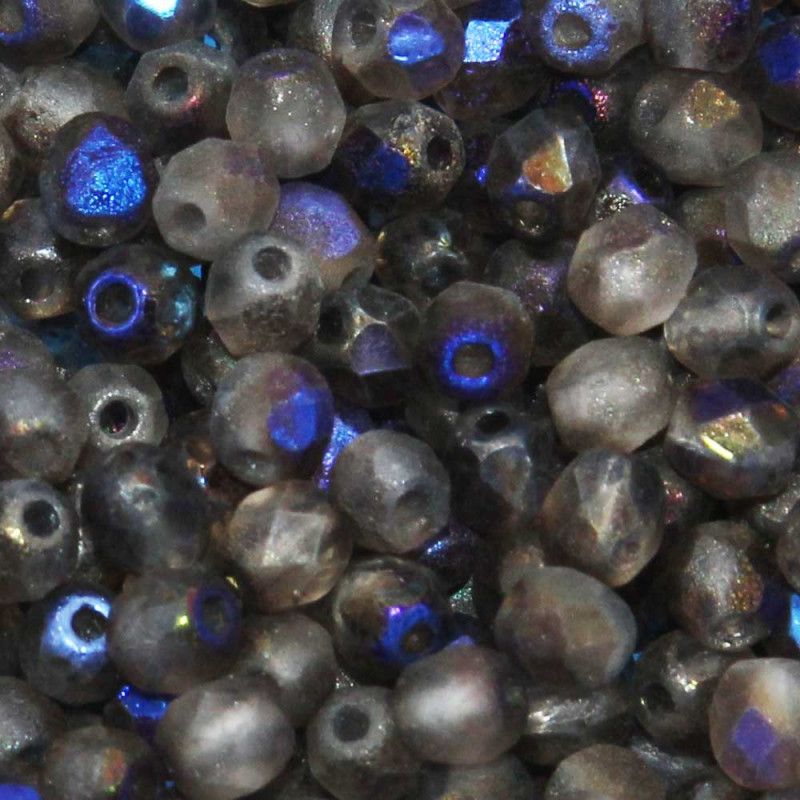 Perline Ceche Cristallo lucidate a fuoco full azuro 4 mm 40 pz (22283) - pietreeminuterie.com