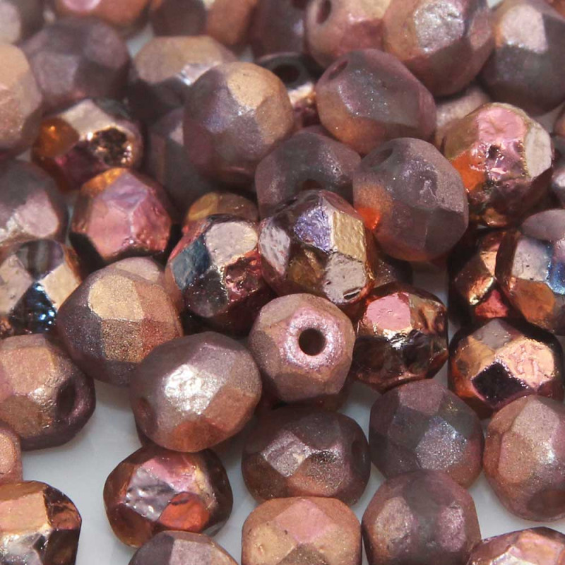 Perline Ceche Cristallo lucidate a fuoco full Capri rose 6 mm 30 pz (27143e) - pietreeminuterie.com