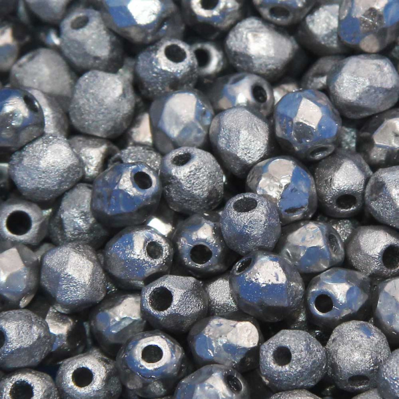 Perline Ceche Cristallo lucidate a fuoco full chrome 4 mm 40 pz (27480) - pietreeminuterie.com