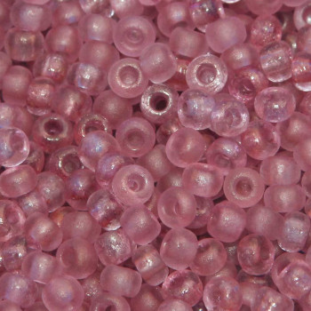 Perline Ceche Cristallo lucidate a fuoco lila luster 6/0 pacco 5 gr