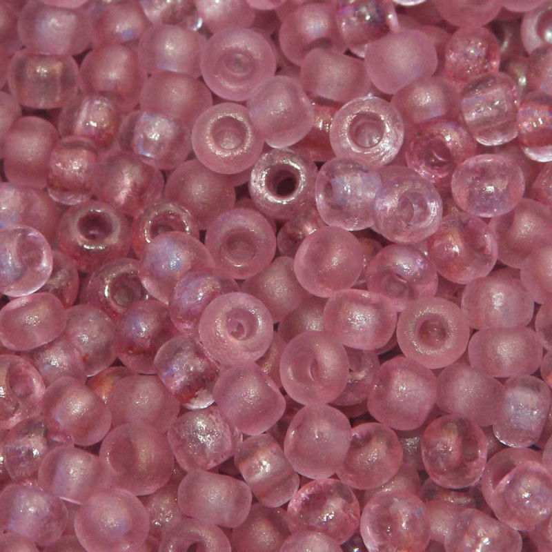 Perline Ceche Cristallo lucidate a fuoco lila luster 6/0 pacco 5 gr (14494e) - pietreeminuterie.com