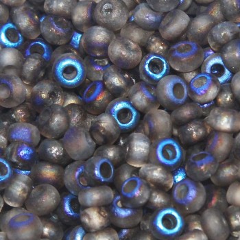 Perline Ceche Cristallo lucidate a fuoco full azurro 6/0 pacco 5 gr