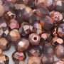 Perline Ceche Cristallo lucidate a fuoco full Capri rose 6 mm 30 pz