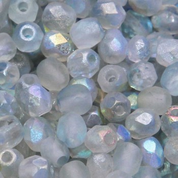 Perline Ceche Cristallo lucidate a fuoco green rainbow 4 mm 40 pz Perline Ceche Cristallo lucidate a fuoco green rainbow 4 mm 40 pz