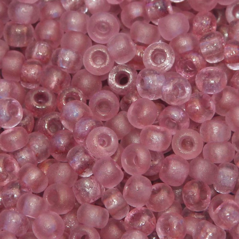 Perline Ceche Cristallo lucidate a fuoco lila luster 6/0 pacco 5 gr (14494e) - pietreeminuterie.com