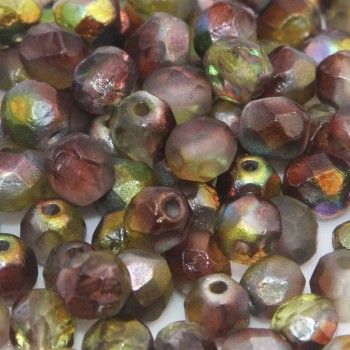 Perline Ceche Cristallo lucidate a fuoco magic green 6 mm 30 pz