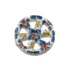 Perline ceramica ruota carro bianca decorazioni blu 19 mm conf. 1 pz (car-00014) - pietreeminuterie.com