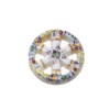 Perline ceramica ruota carro bianco decorate 19 mm conf. 1 pz (car-00011) - pietreeminuterie.com