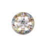 Perline ceramica ruota carro bianco decorate 19 mm conf. 1 pz