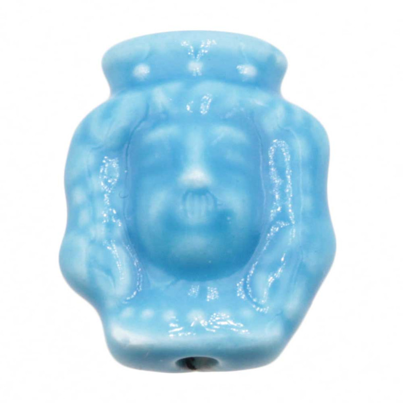 Testa di moro azzurro 19.5x15.5 mm conf. 2 pz 
