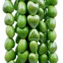 Cuori in ceramica verde 12.5x11.5 mm filo 30 cm