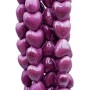 Cuori in ceramica viola 12.5x11.5 mm filo 30 cm