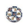 Perline ceramica ruota carro bianca decorazioni blu 19 mm conf. 1 pz (car-00014) - pietreeminuterie.com