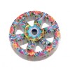 Perline ceramica ruota carro decorazioni multicolor 19 mm conf. 1 pz (car-11126) - pietreeminuterie.com
