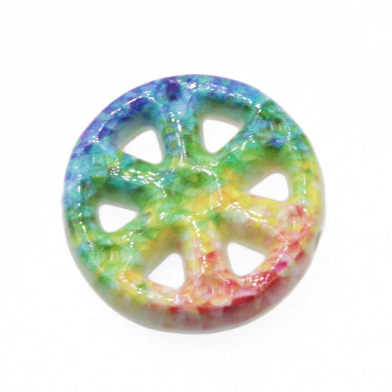 Perline ceramica ruota carro multicolor 19 mm conf. 1 pz - car-00016 - pietreeminuterie.com Perline ceramica ruota carro multicolor 19 mm conf. 1 pz (car-00016) - pietreeminuterie.com