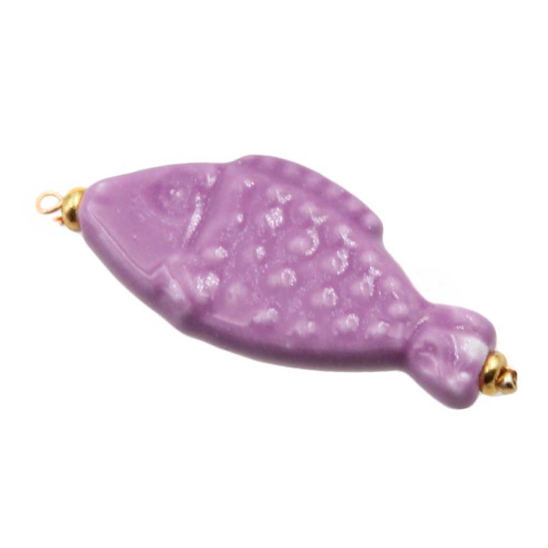 Pesciolio in ceramica viola 28x12 mm conf. 1 pz - lol-0889 - pietreeminuterie.com Pesciolio in ceramica viola 28x12 mm conf. 1 pz (lol-0889) - pietreeminuterie.com