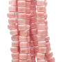 Rondelle in ceramica 6x4 mm rosa filo 40 cm