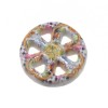 Perline ceramica ruota carro base bianca decorazioni multicolor 19 mm conf. 1 pz (car-10016) - pietreeminuterie.com
