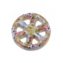 Perline ceramica ruota carro base bianca decorazioni multicolor 19 mm conf. 1 pz