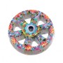 Perline ceramica ruota carro decorazioni multicolor 19 mm conf. 1 pz