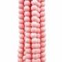 Perline in ceramica rosa 6x5.4 mm filo 32 cm