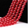Perline crack rosse tonde lisce 8 mm filo 80 cm circa 100 perline