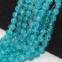 Perline crack verde scuro tonde lisce 8 mm filo 80 cm circa 100 perline