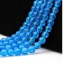 Perline crack azzurre tonde lisce 8 mm filo 80 cm circa 100 perline