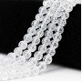Perline crack bianche tonde lisce 8 mm filo 80 cm circa 100 perline