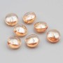 Perline cristallo gettone 12 mm arancio conf.10 pz