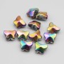 Perline cristallo farfalle multicolor 9.5 mm conf. 10 pz