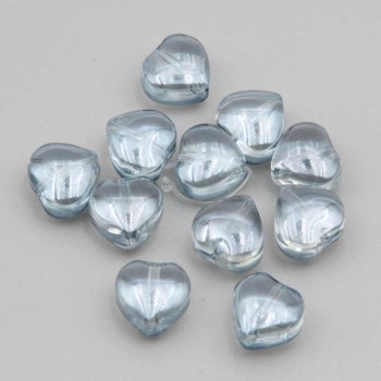 Perline cristalli cuore 8 mm celeste chiaro conf. 10 pz Perline cristalli cuore 8 mm celeste chiaro conf. 10 pz