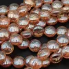 Perline cristallo gettone 12 mm arancio conf.10 pz Perline cristallo gettone 12 mm arancio conf.10 pz