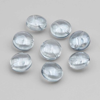 Perline cristallo gettone 12 mm grigio conf. 10 pz
