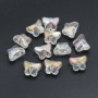 Perline cristallo farfalle trasparenti a/b 9.5 mm conf. 10 pz
