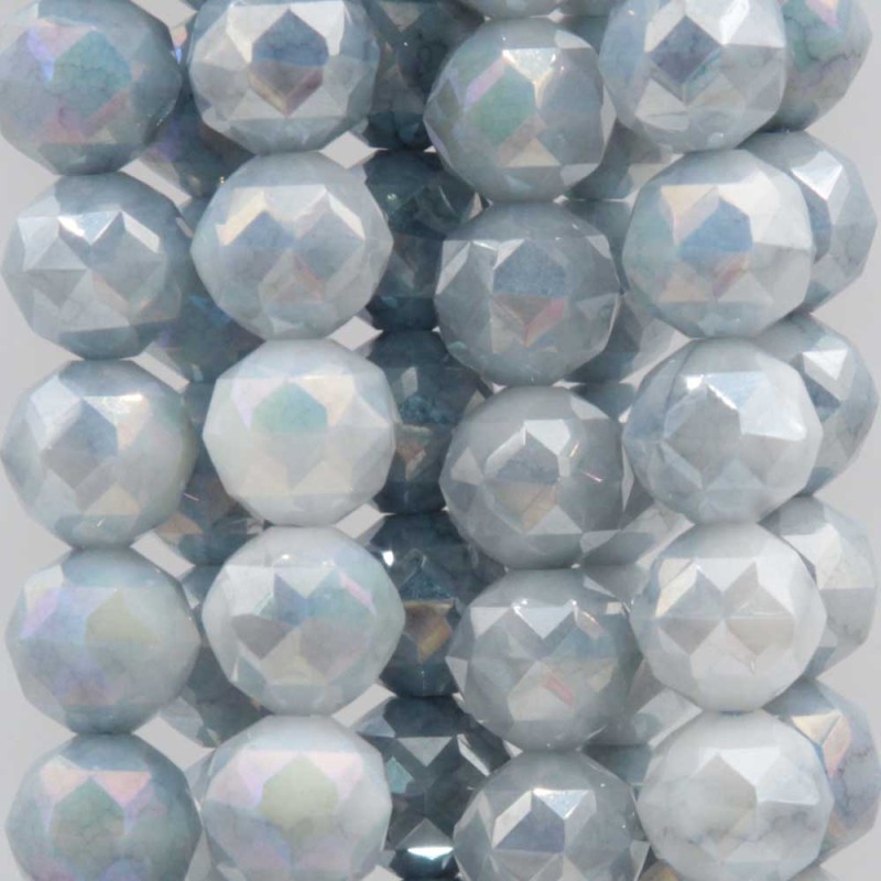 Perline in vetro diamound cut 8 mm celesti filo 40 cm (dia-pp01) - pietreeminuterie.com