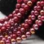 Perline in vetro 8 mm bordeaux multi riflesso filo 40 cm
