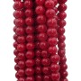 Perline in vetro bordò 4 mm filo 40 cm