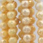 Perline in vetro diamound cut 8 mm gialle A/B filo 40 cm
