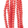 Perline in vetro rosa scuro 6 mm filo 40 cm