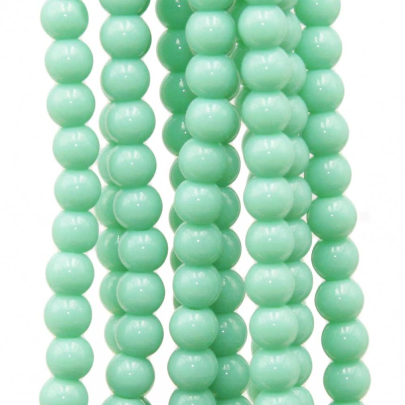 Perline in vetro tiffany 4 mm filo 40 cm (peve-6mm) - pietreeminuterie.com