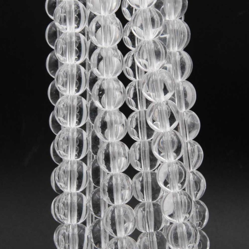 Perline in vetro trasparenti 6 mm tonde lisce filo 40 cm - trasp-01-1 - pietreeminuterie.com Perline in vetro trasparenti 6 mm tonde lisce filo 40 cm (trasp-01-1) - pietreeminuterie.com