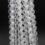 Perline in vetro trasparenti 6 mm tonde lisce filo 40 cm