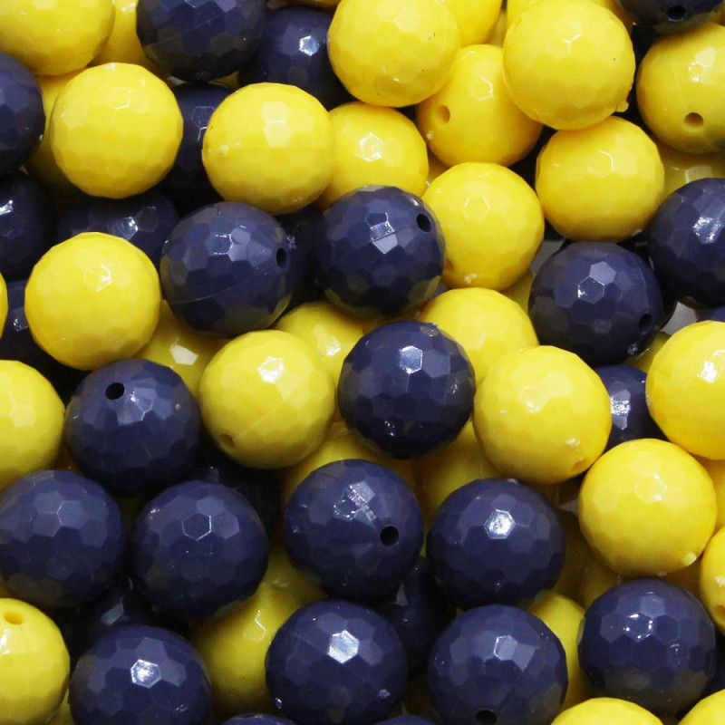 Perline in resina 16 mm sfac. mix color gialle viola 10 pz (myli8aq) - pietreeminuterie.com