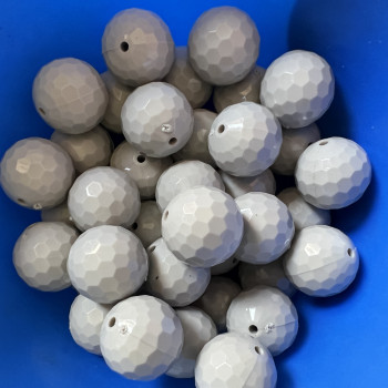 Perline in resina grigie 20 mm sfac. 6 pz