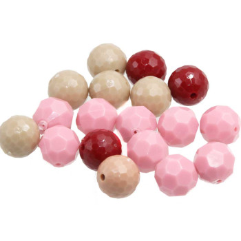 Stock Perline resina AB mix color 12 mm 50 pz	